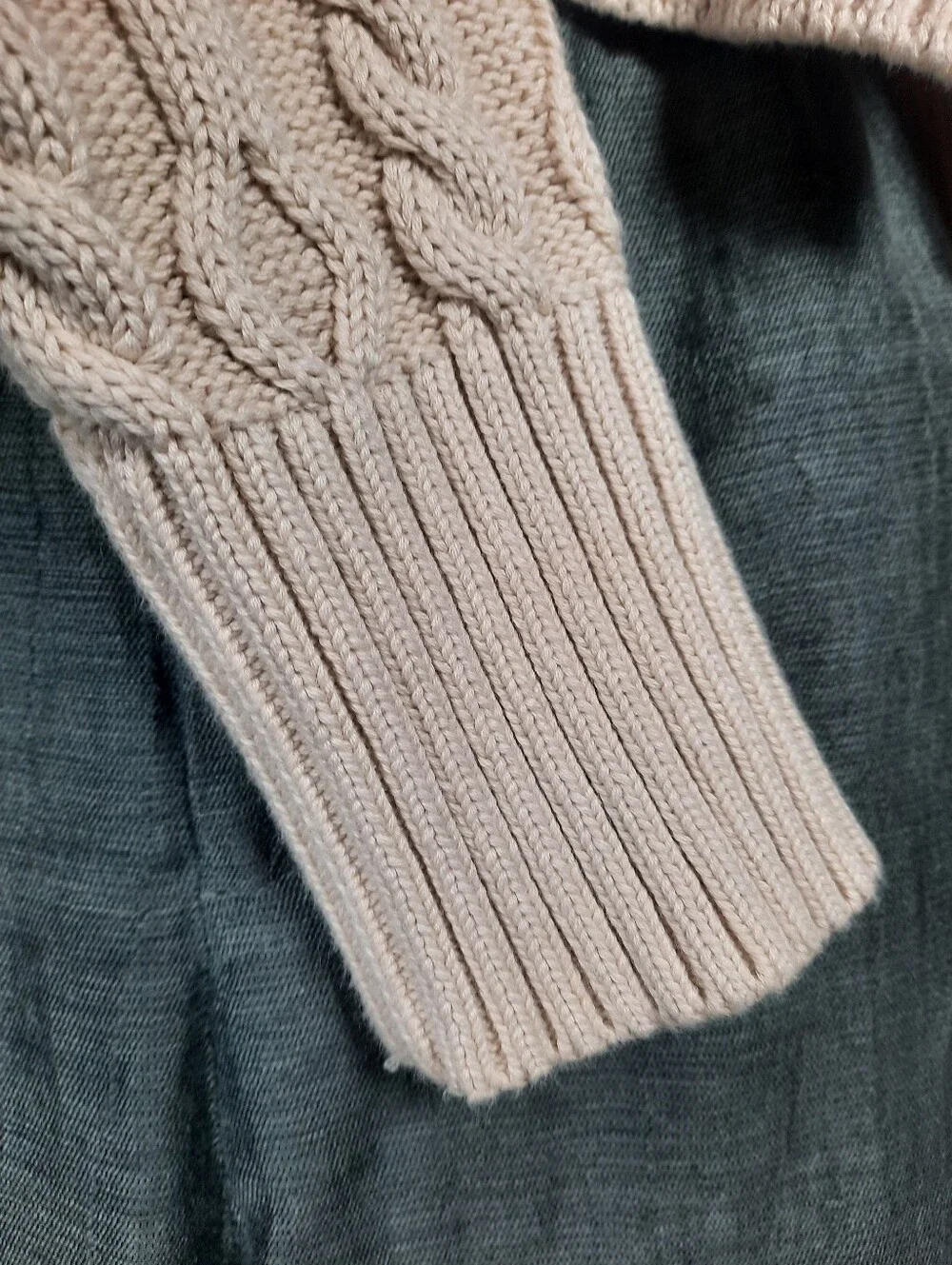 CLEOBELLA Chunky Cable Knit Handmade Sweater 100% Organic Cotton Dolman